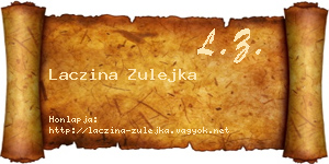 Laczina Zulejka névjegykártya